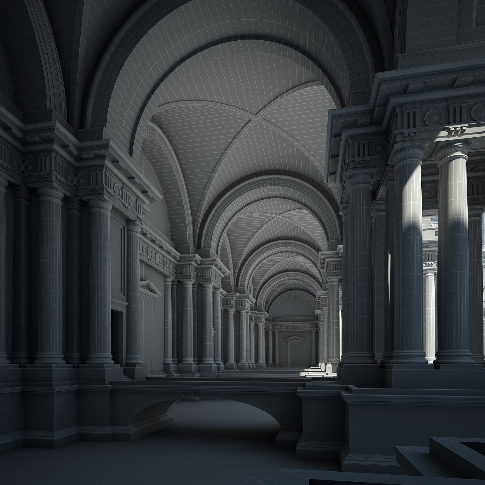 Courtyard of an Ancient Temple II 3D model_76