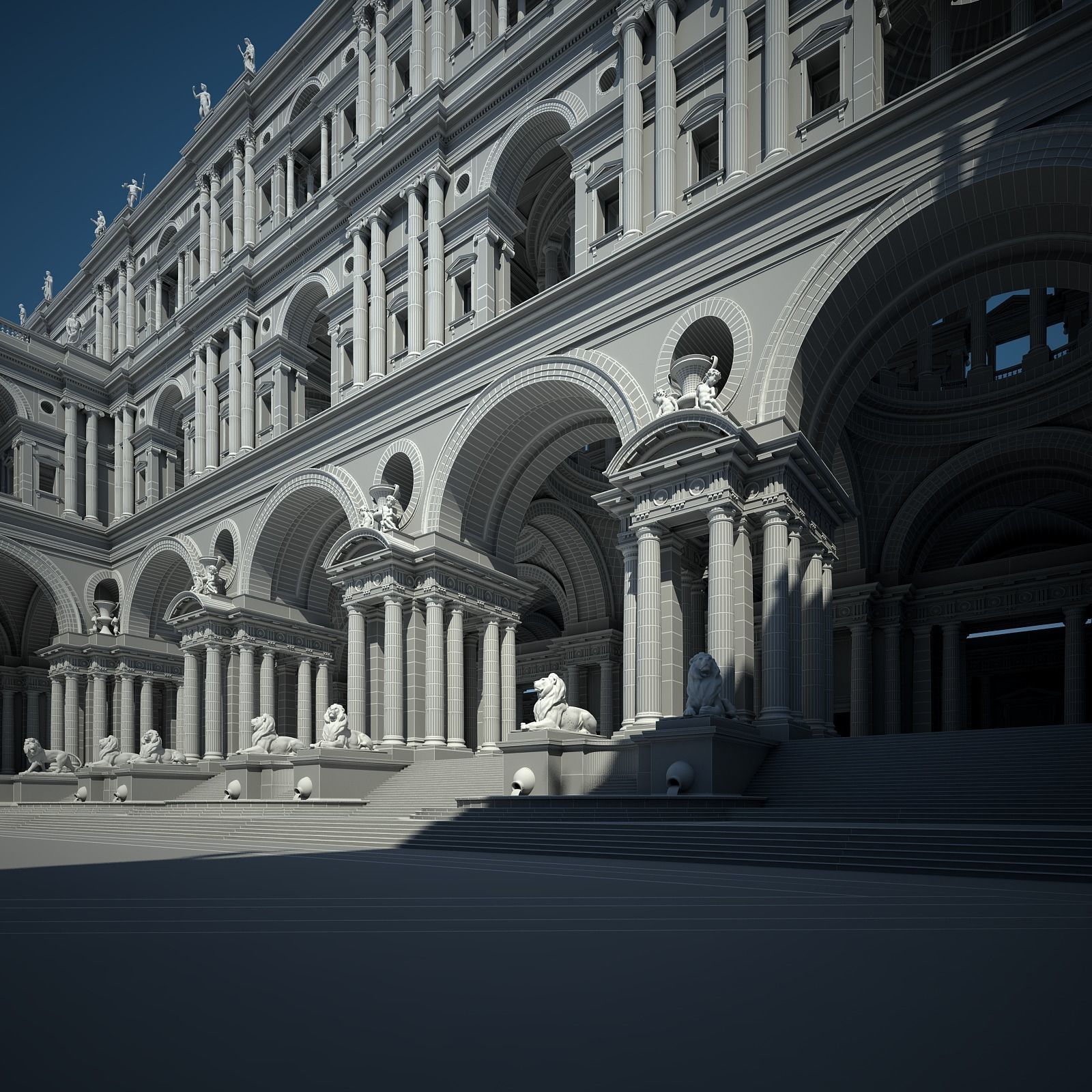 Courtyard of an Ancient Temple II 3D model_58