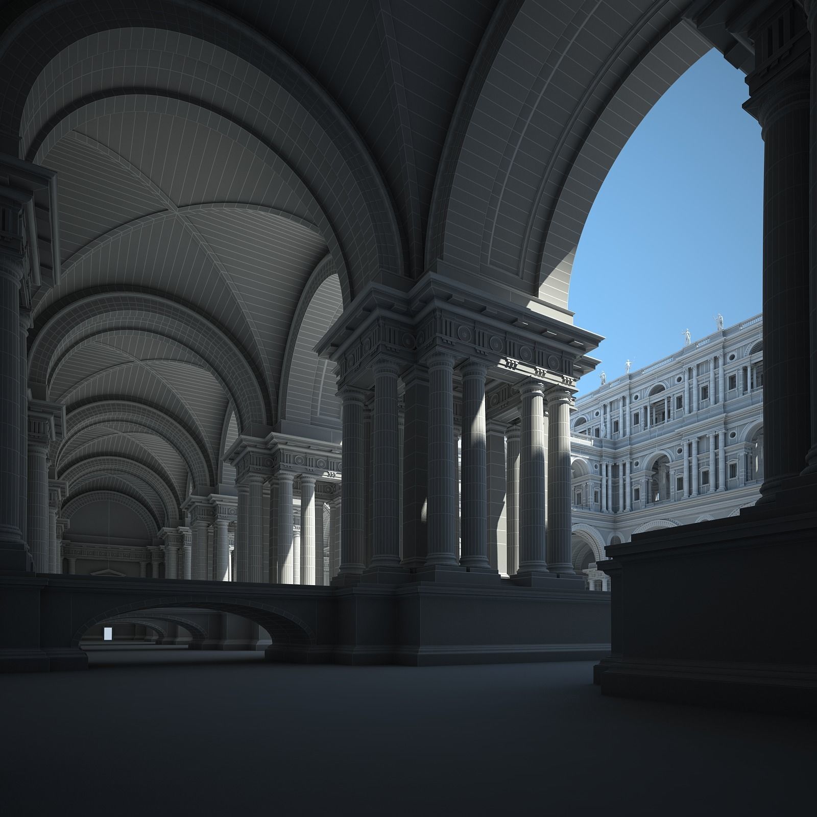 Courtyard of an Ancient Temple II 3D model_65