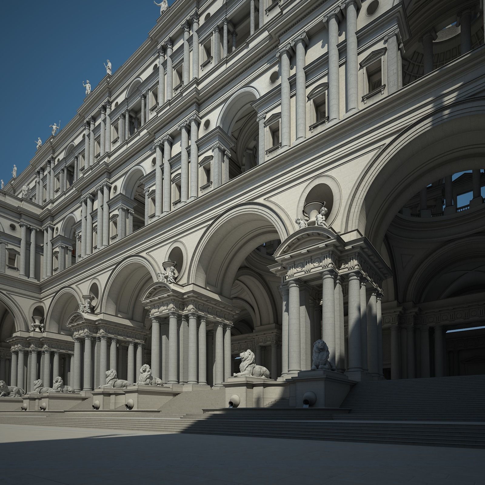 Courtyard of an Ancient Temple II 3D model_5