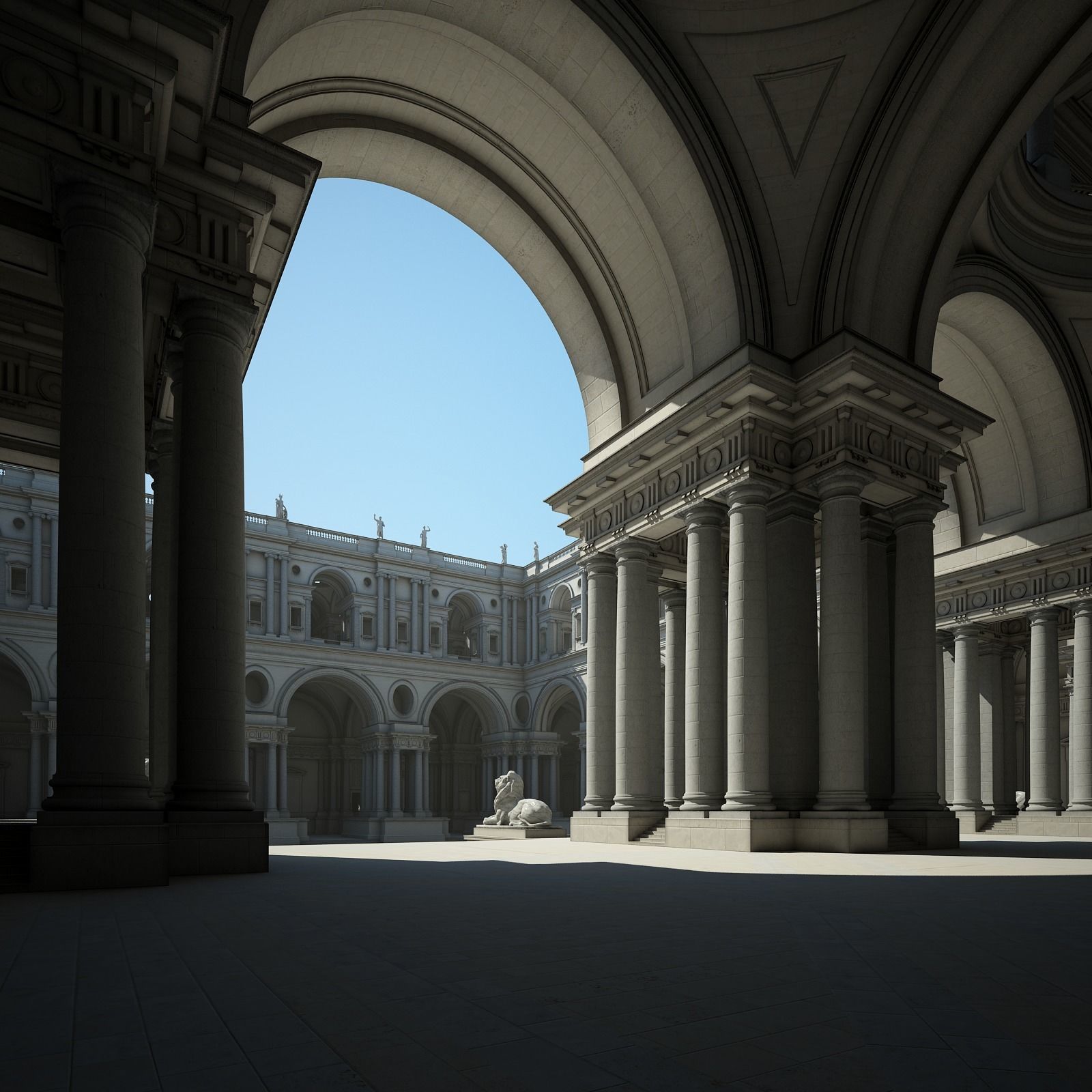 Courtyard of an Ancient Temple II 3D model_15