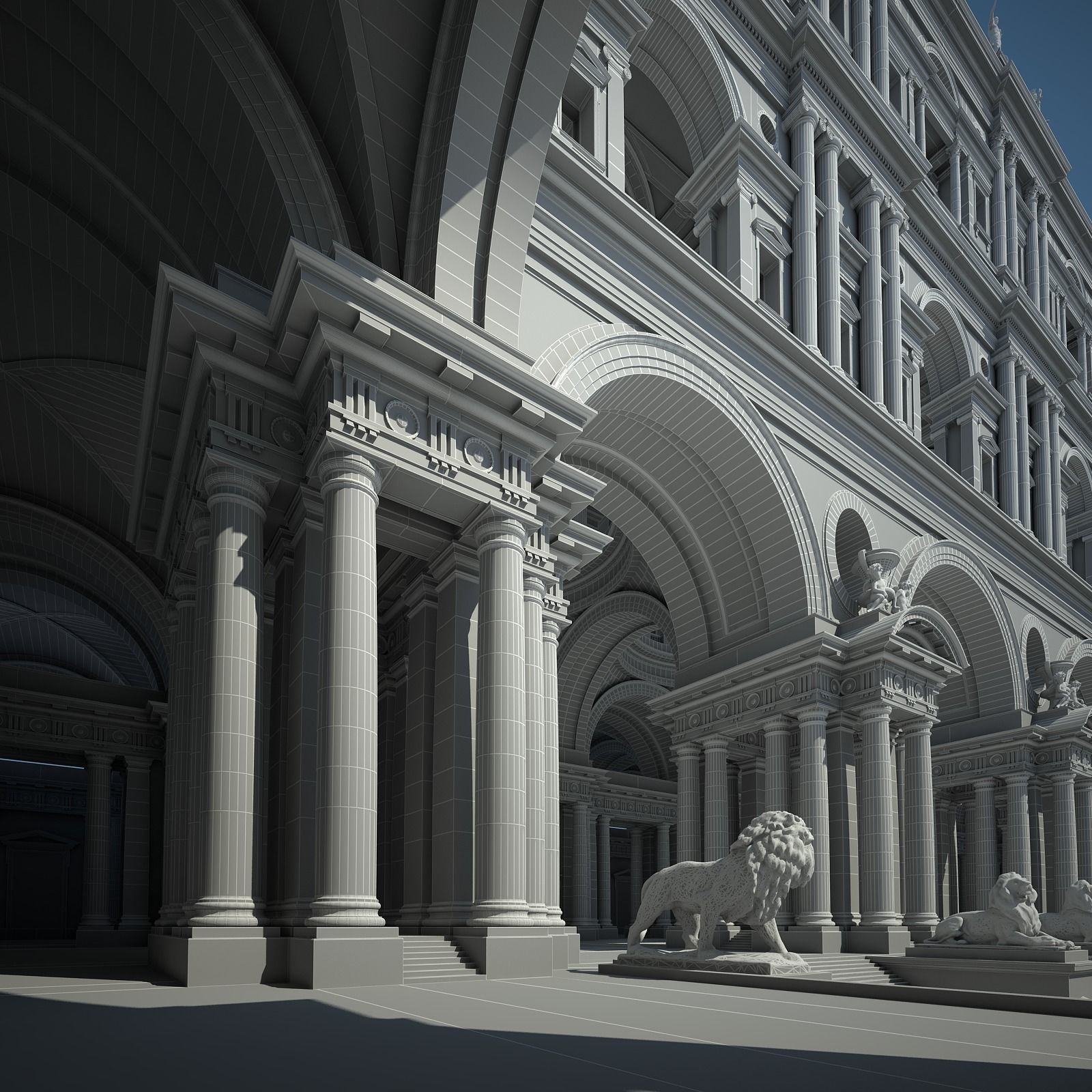 Courtyard of an Ancient Temple II 3D model_78