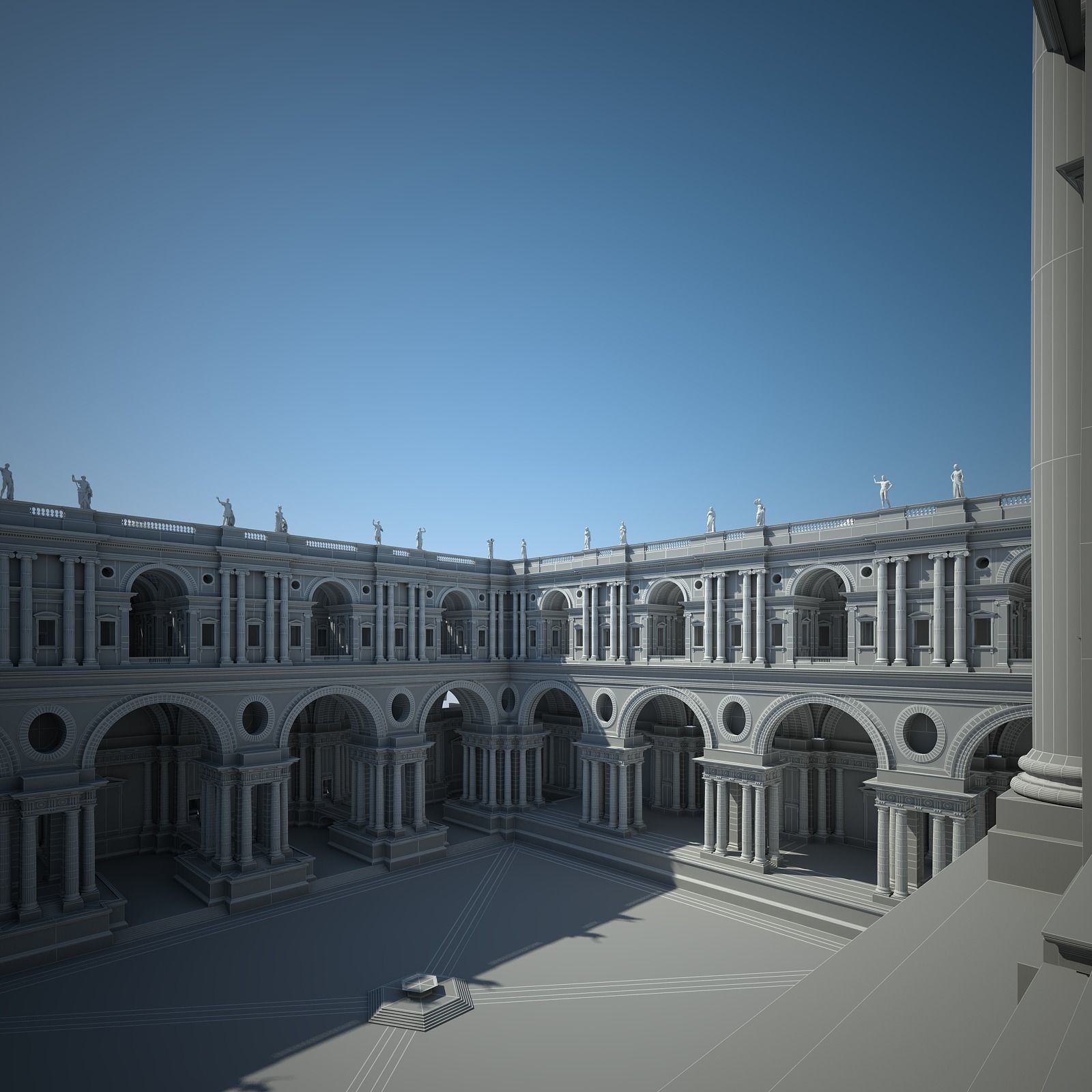 Courtyard of an Ancient Temple II 3D model_86