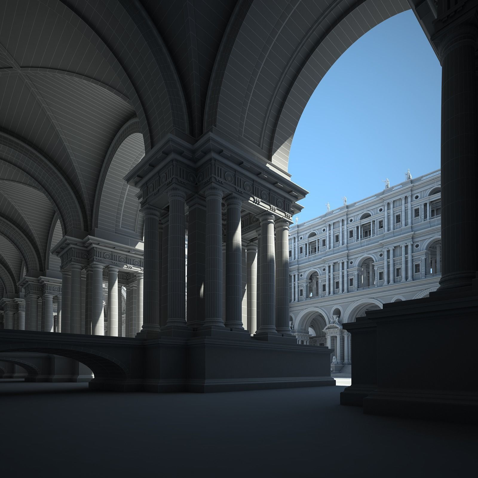 Courtyard of an Ancient Temple II 3D model_66