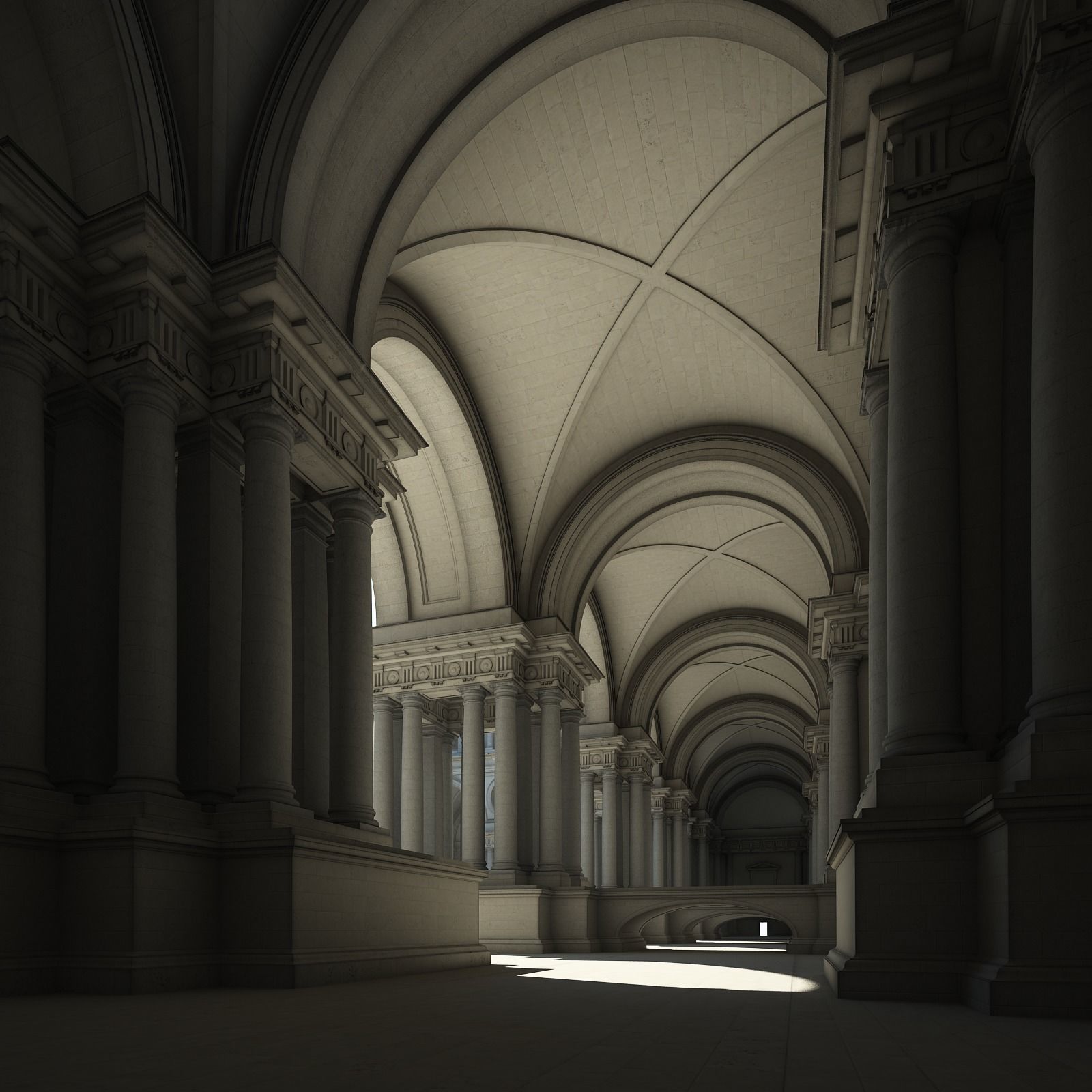 Courtyard of an Ancient Temple II 3D model_13