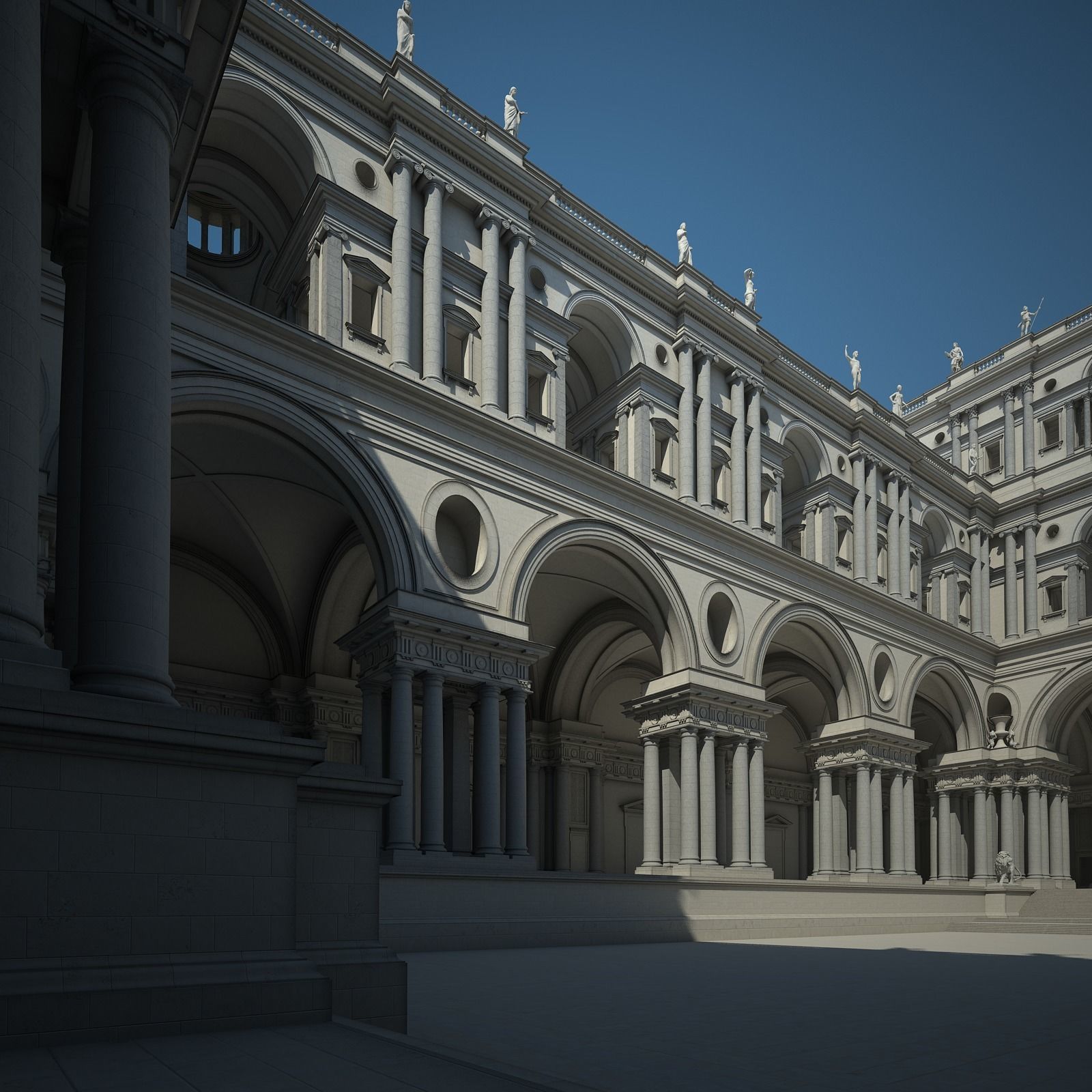 Courtyard of an Ancient Temple II 3D model_50