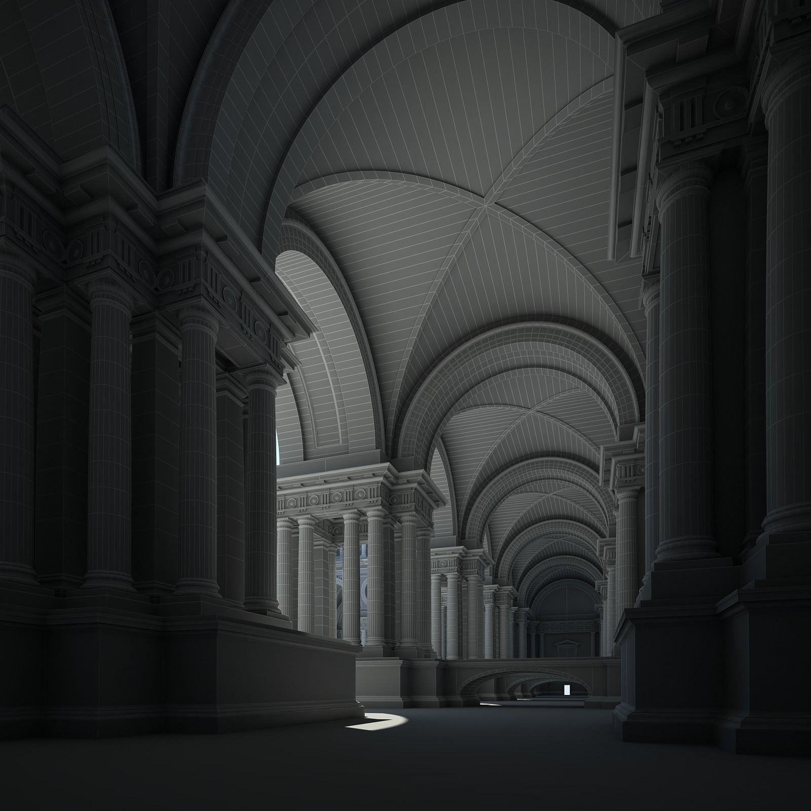 Courtyard of an Ancient Temple II 3D model_68