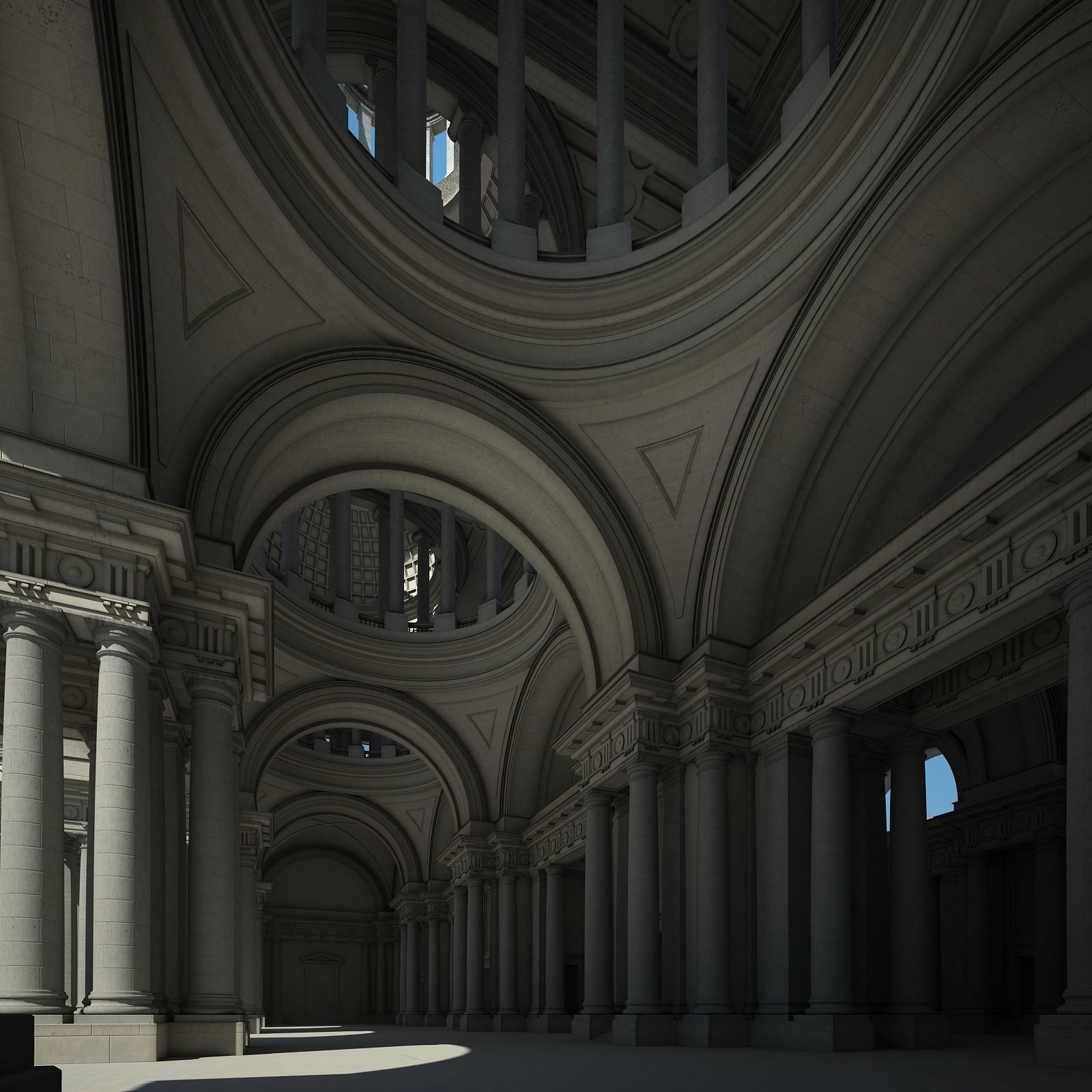 Courtyard of an Ancient Temple II 3D model_16