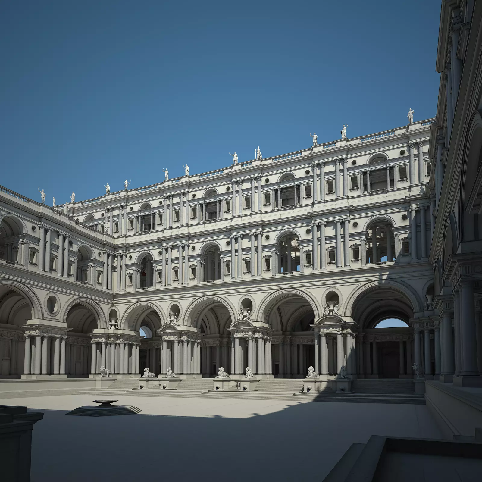 Courtyard of an Ancient Temple II 3D model_0