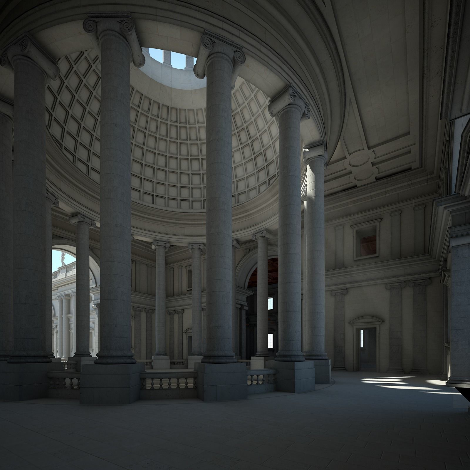 Courtyard of an Ancient Temple II 3D model_46