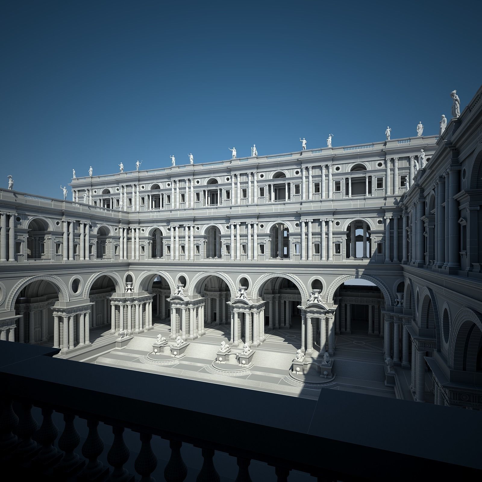 Courtyard of an Ancient Temple II 3D model_61