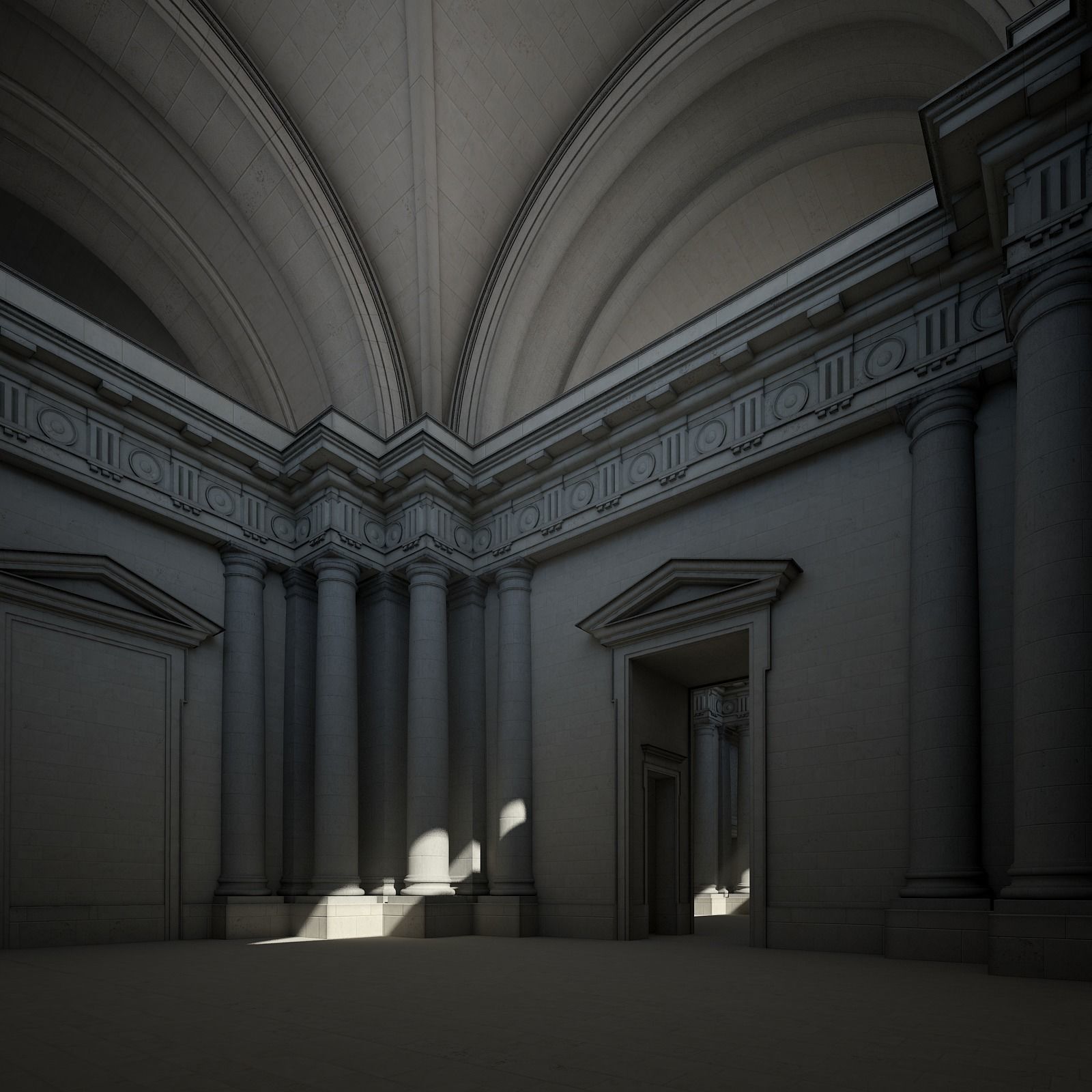 Courtyard of an Ancient Temple II 3D model_34
