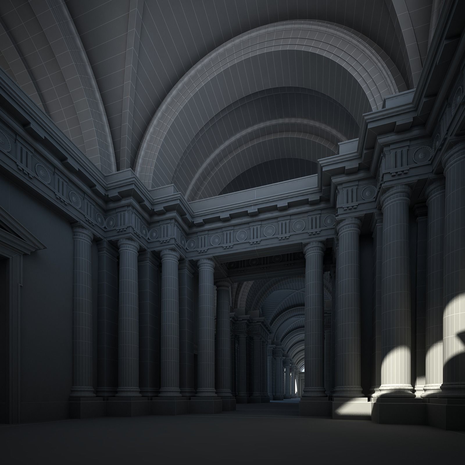 Courtyard of an Ancient Temple II 3D model_82