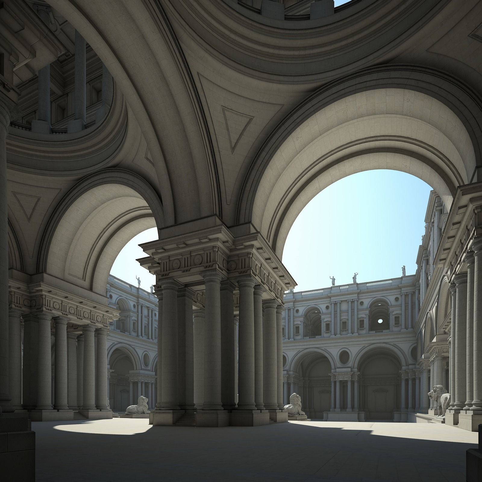 Courtyard of an Ancient Temple II 3D model_27