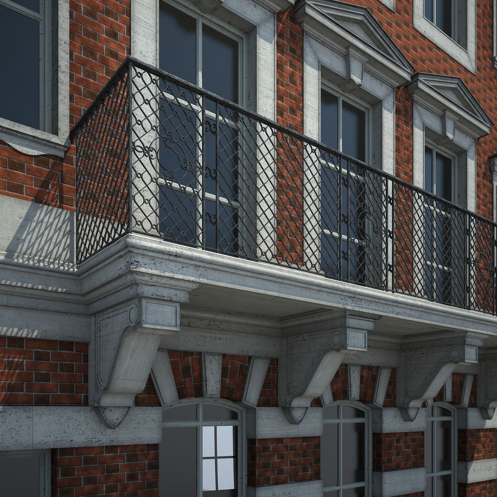 Old Building I 3D model_7