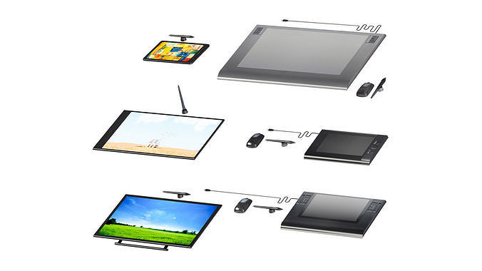 L3DV23G03 - graphics tablets set 3D model