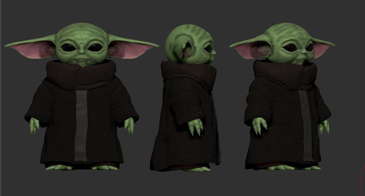 Baby Yoda 3D File 3D model_5