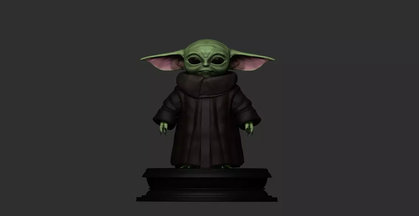 Baby Yoda 3D File 3D model_0