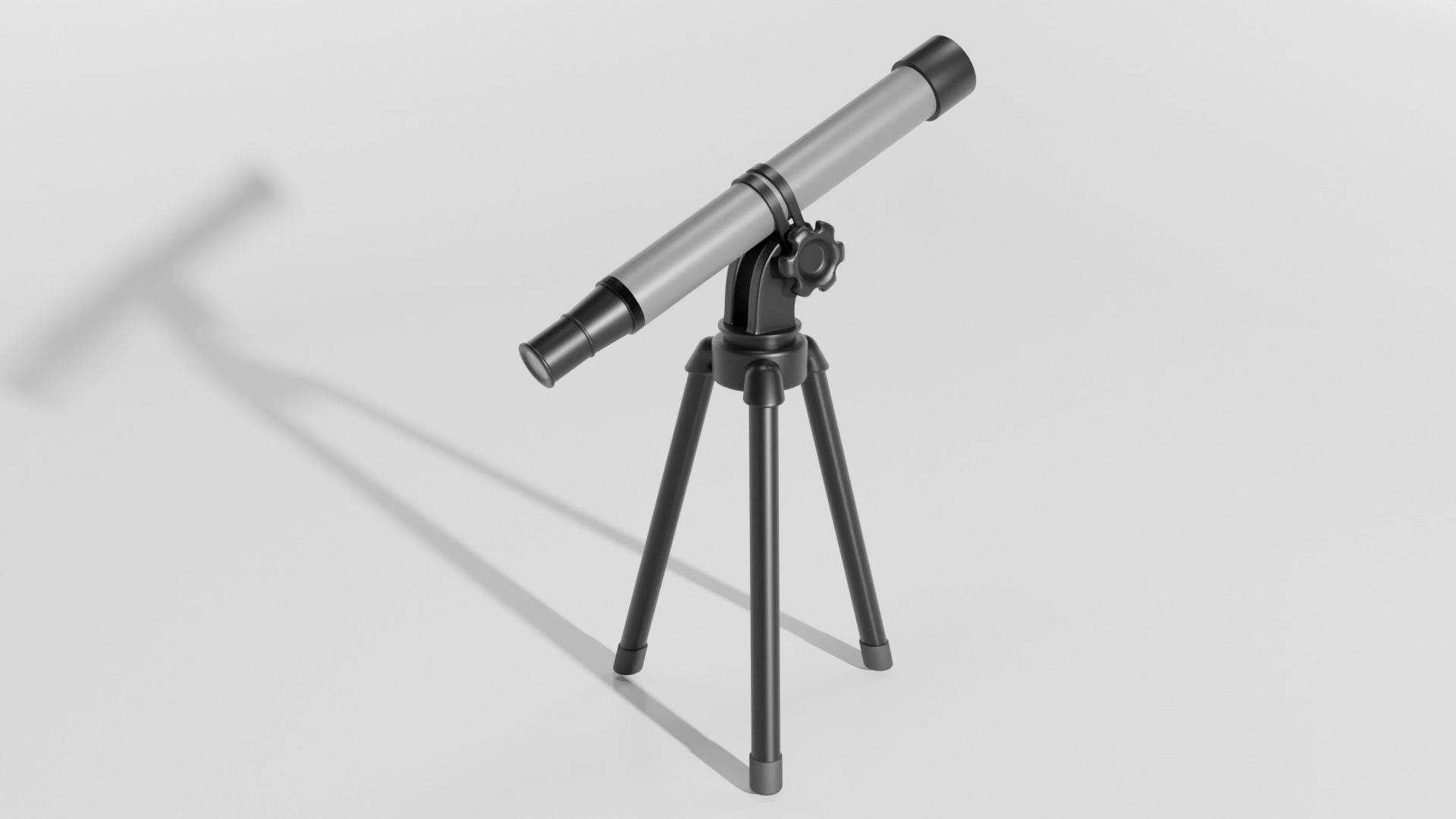 Telescope on tripod Low-poly 3D model_4