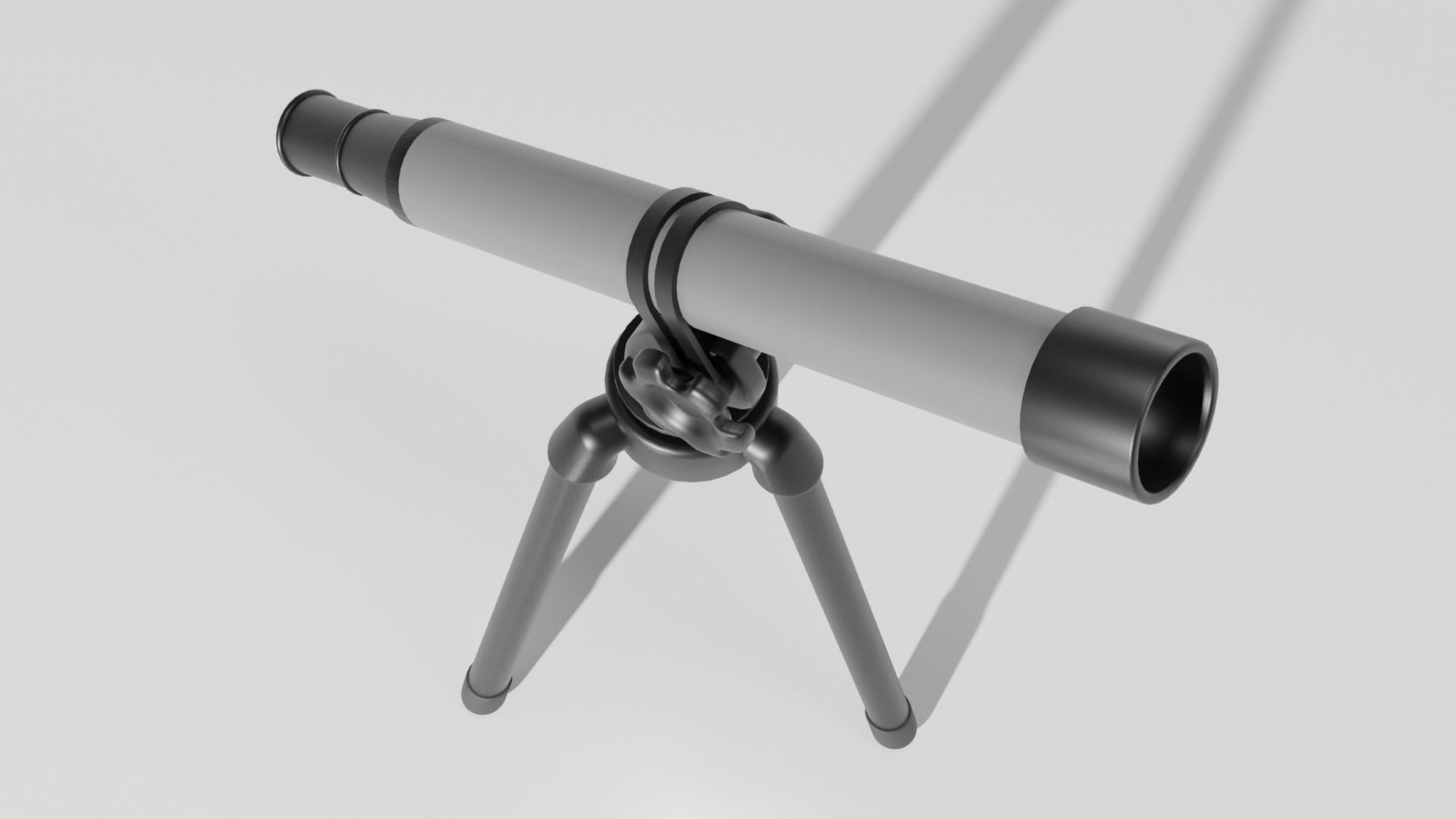 Telescope on tripod Low-poly 3D model_8