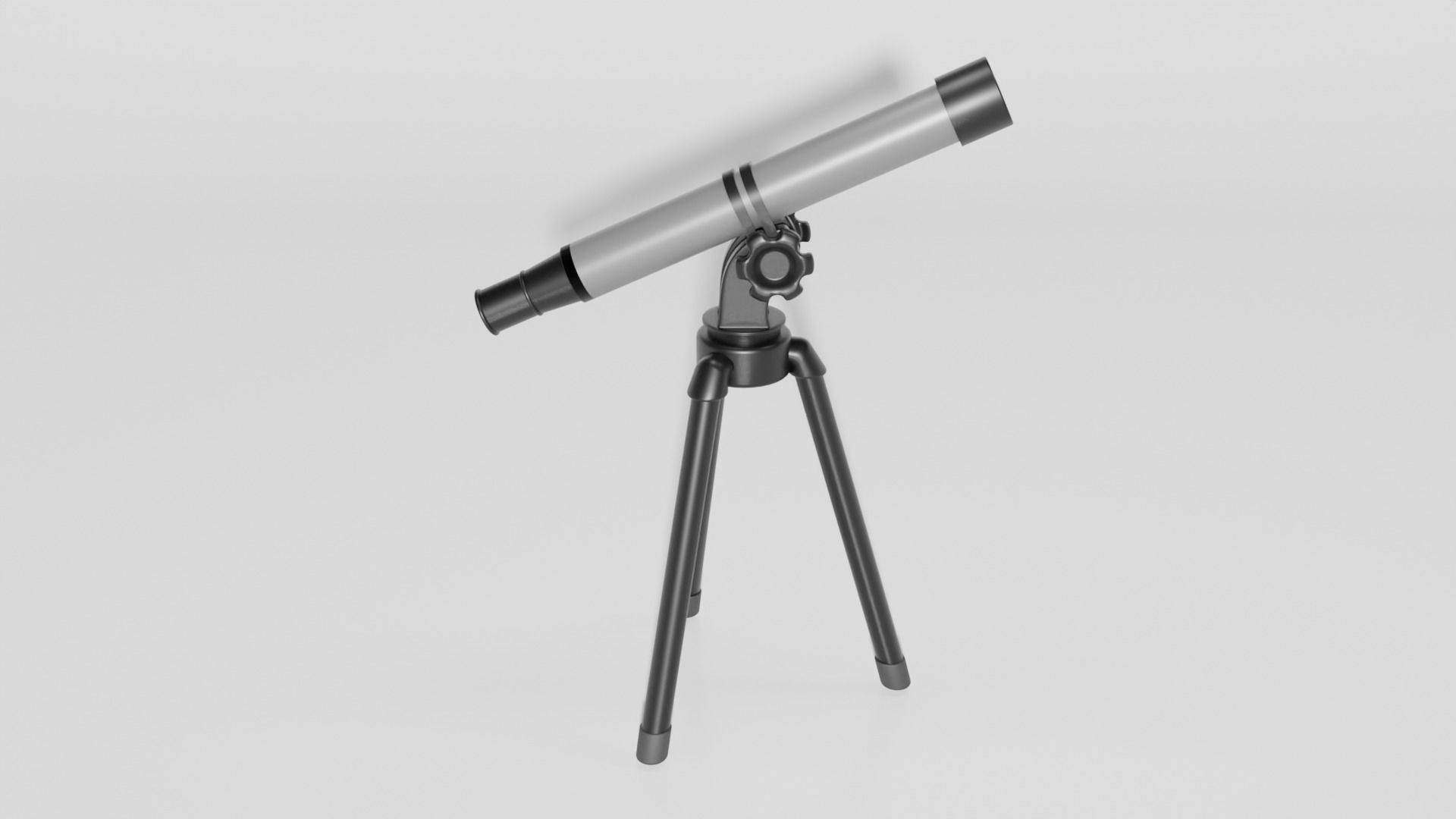 Telescope on tripod Low-poly 3D model_3