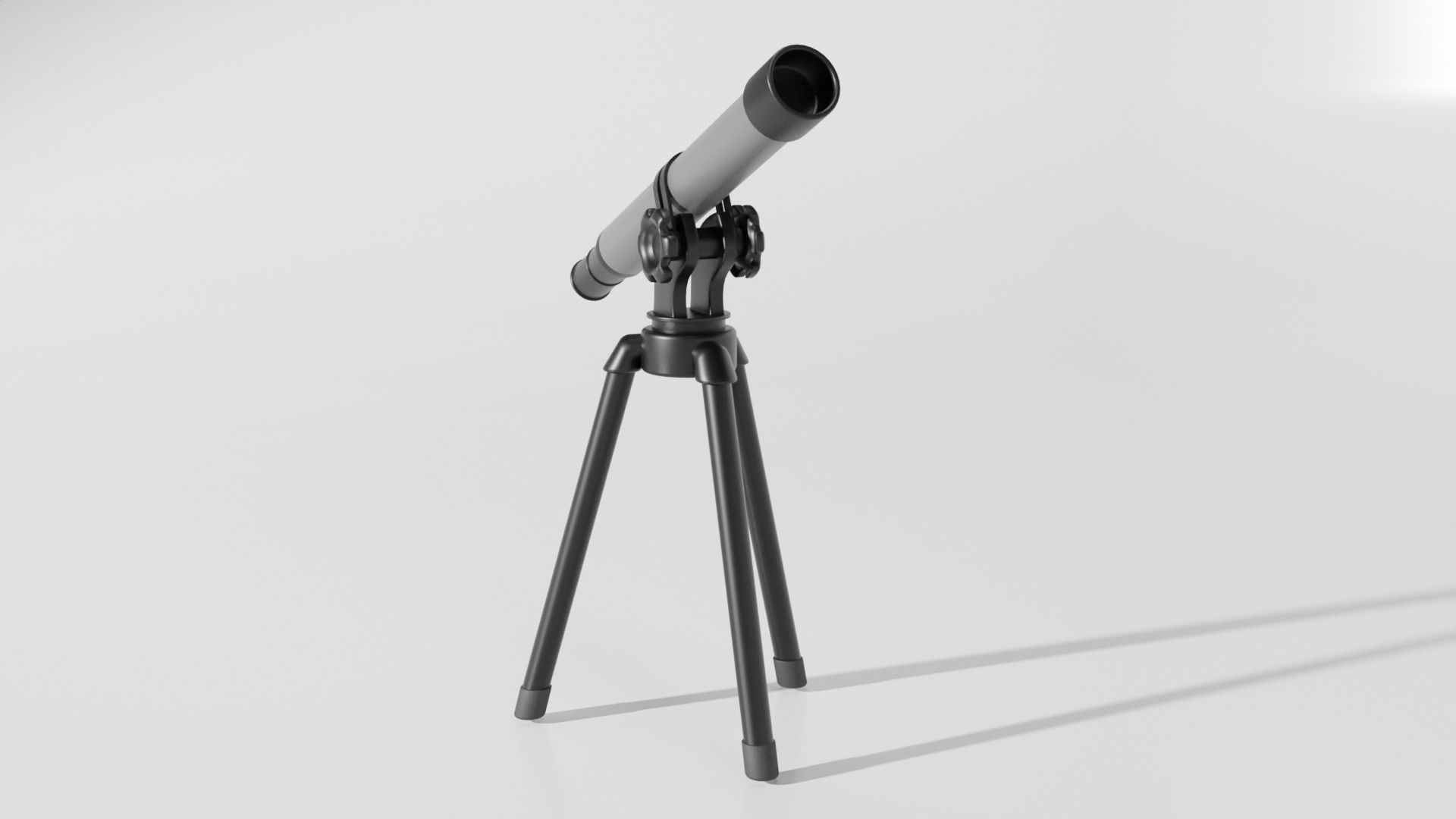 Telescope on tripod Low-poly 3D model_5