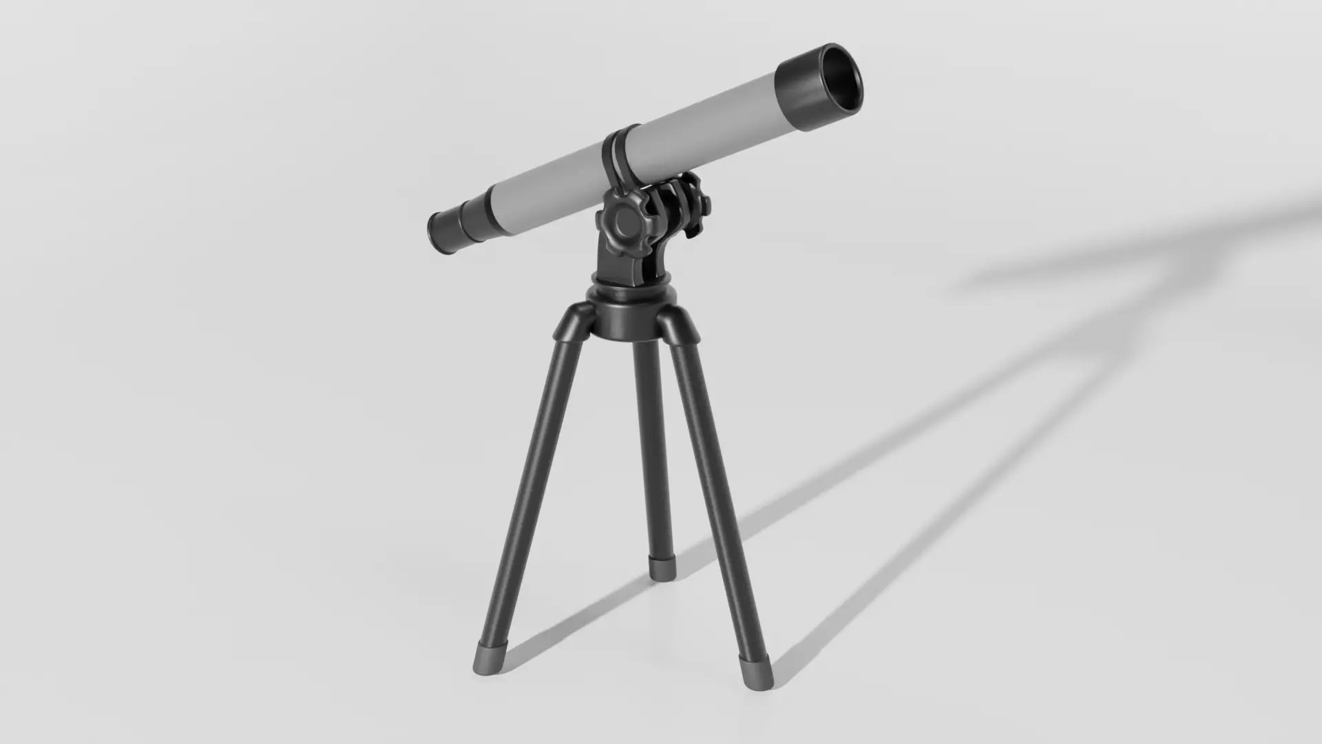 Telescope on tripod Low-poly 3D model_0
