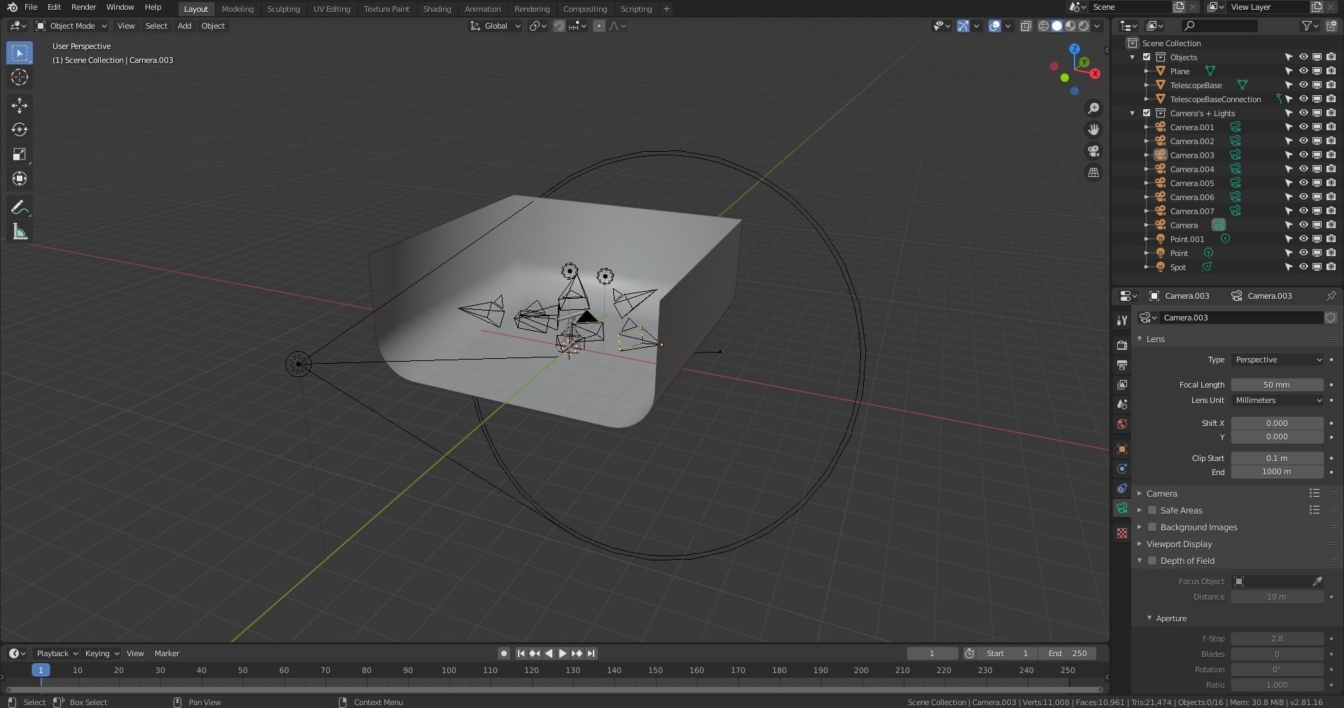 Telescope on tripod Low-poly 3D model_17