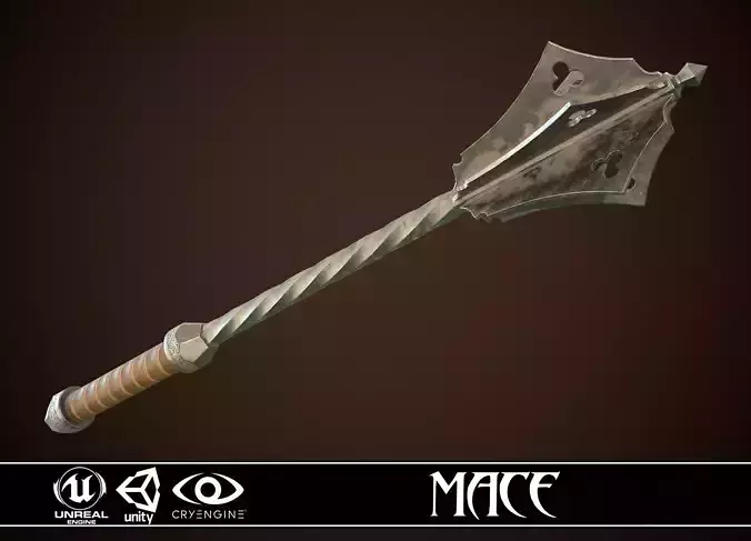 Mace 06 Low-poly 3D model