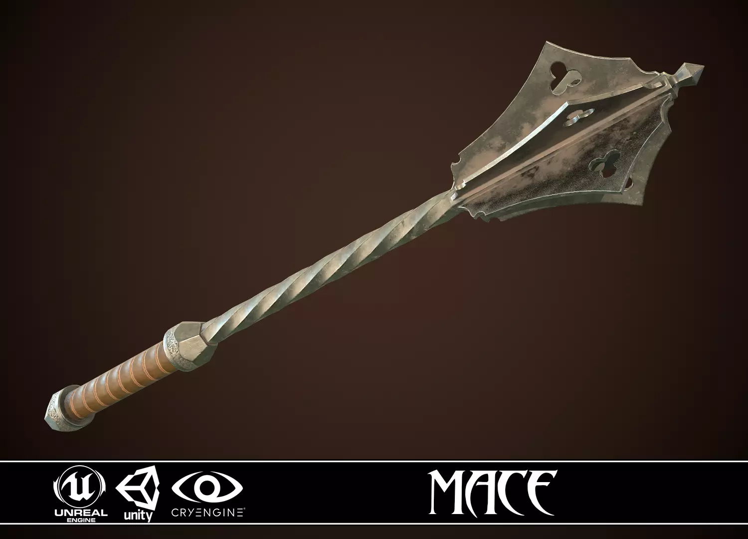 Mace 06 Low-poly 3D model
