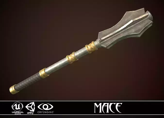 Mace 07 Low-poly 3D model