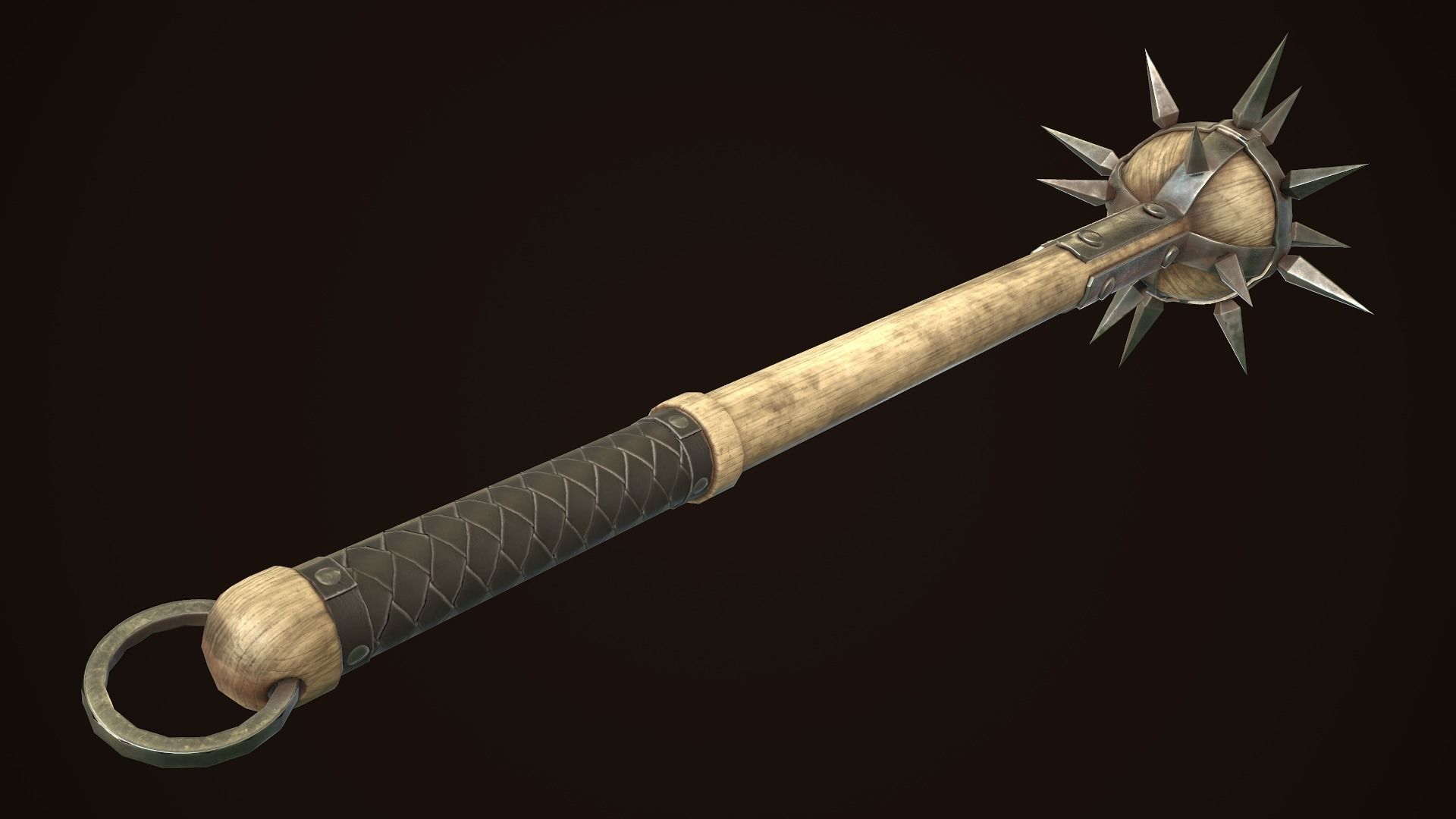 Mace 08 Low-poly 3D model_5