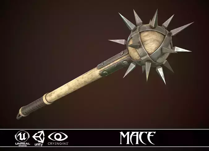 Mace 08 Low-poly 3D model
