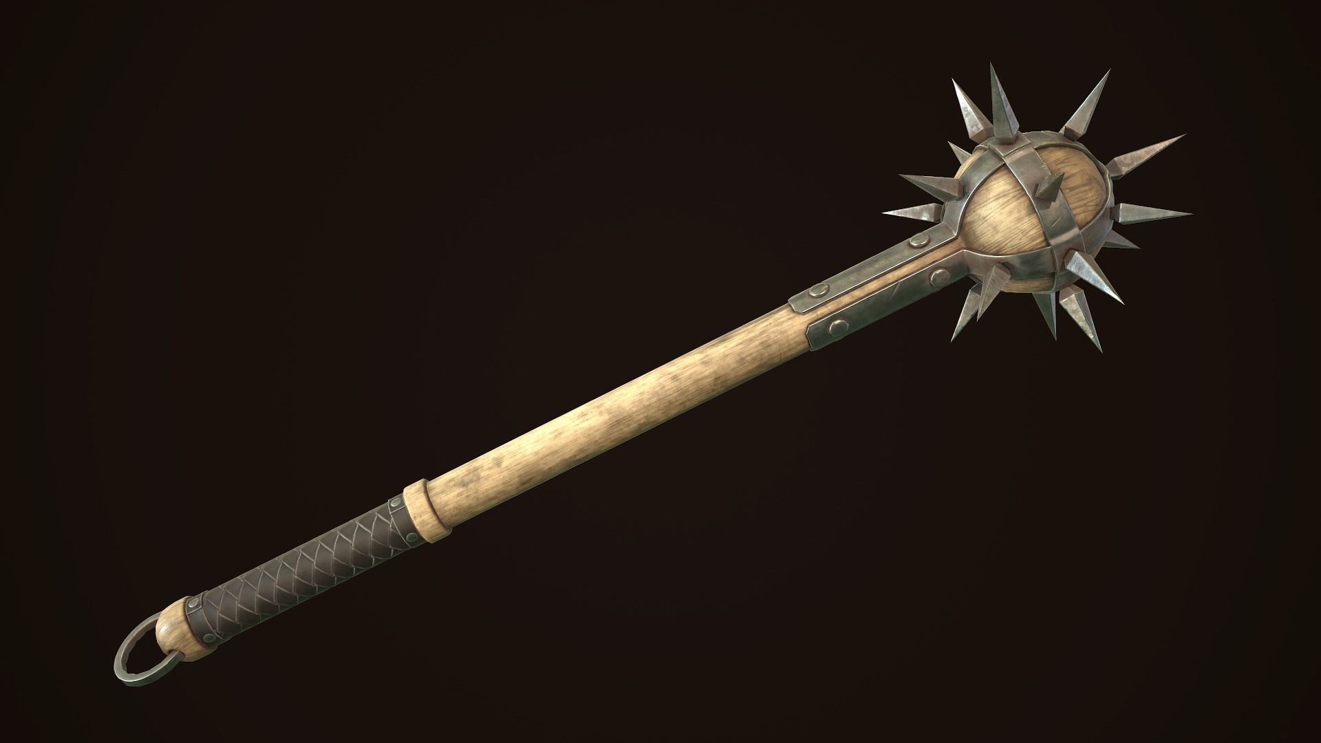 Mace 08 Low-poly 3D model_2