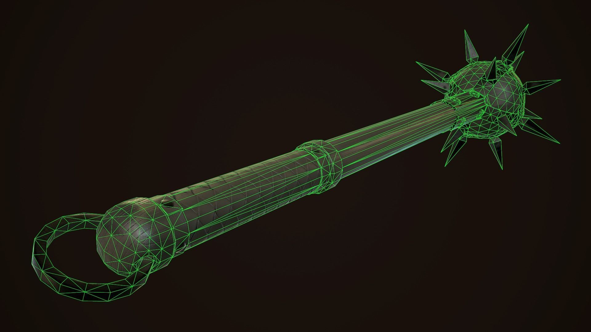 Mace 08 Low-poly 3D model_11