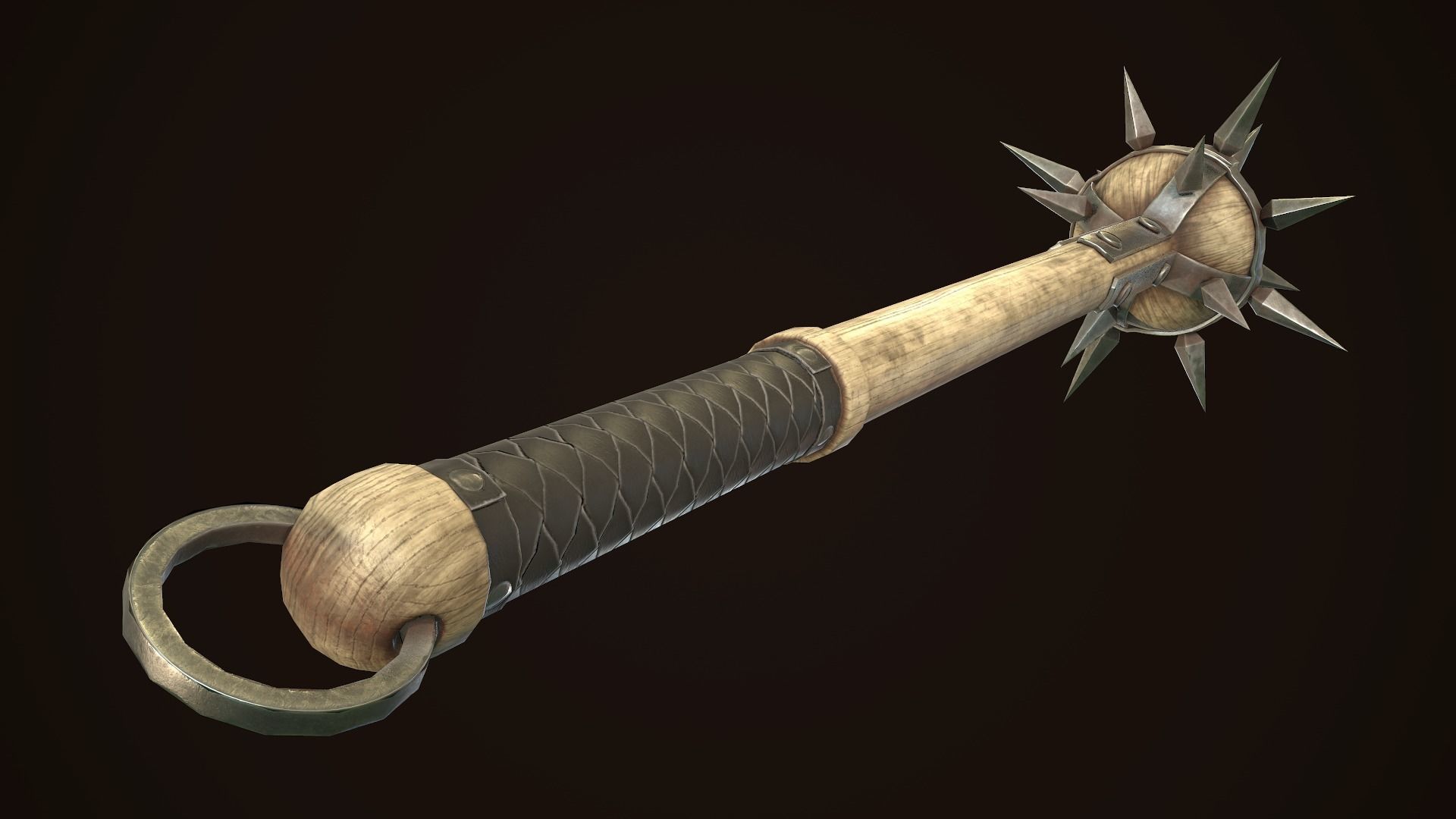 Mace 08 Low-poly 3D model_6