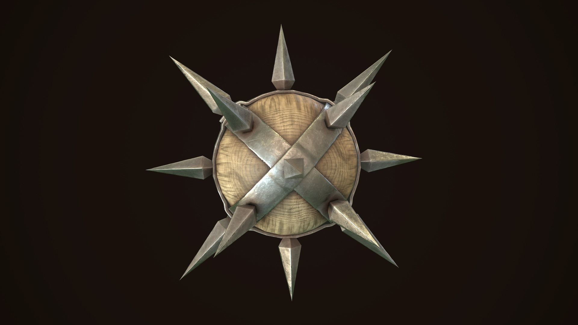 Mace 08 Low-poly 3D model_7