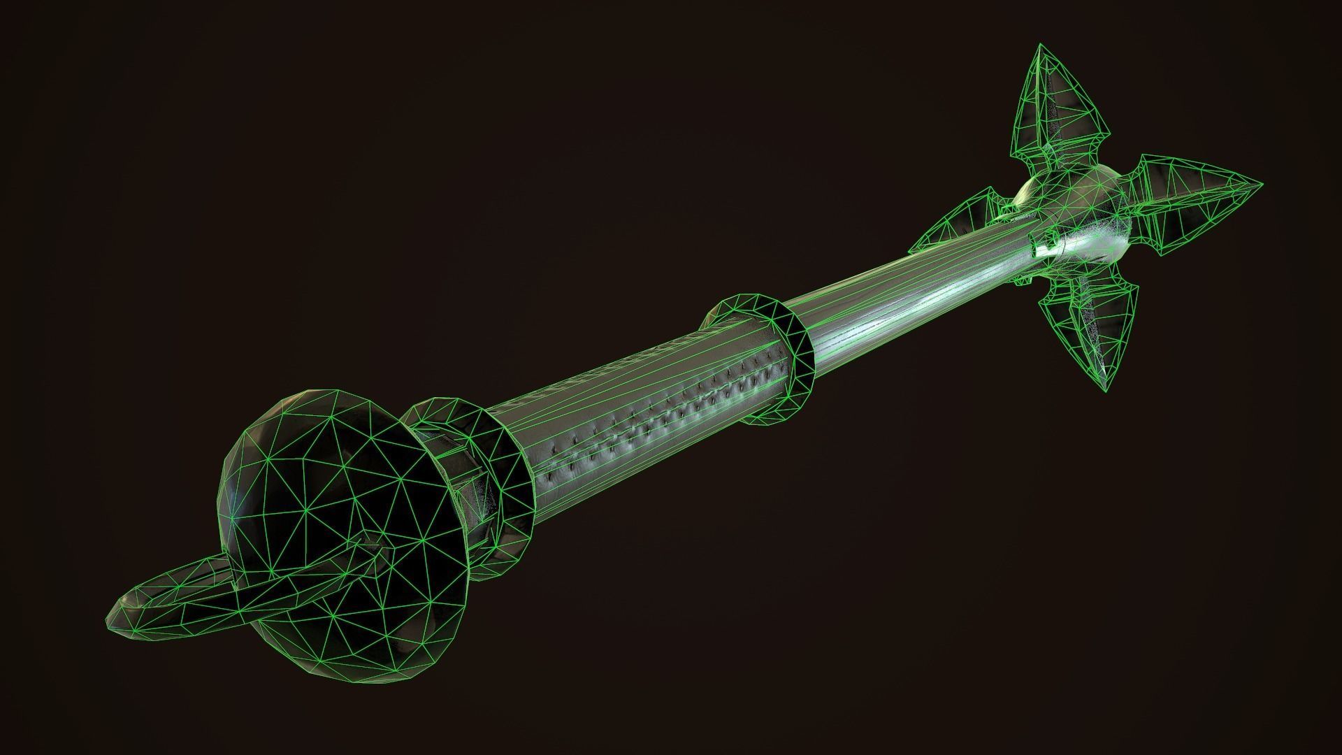 Mace 09 Low-poly 3D model_11