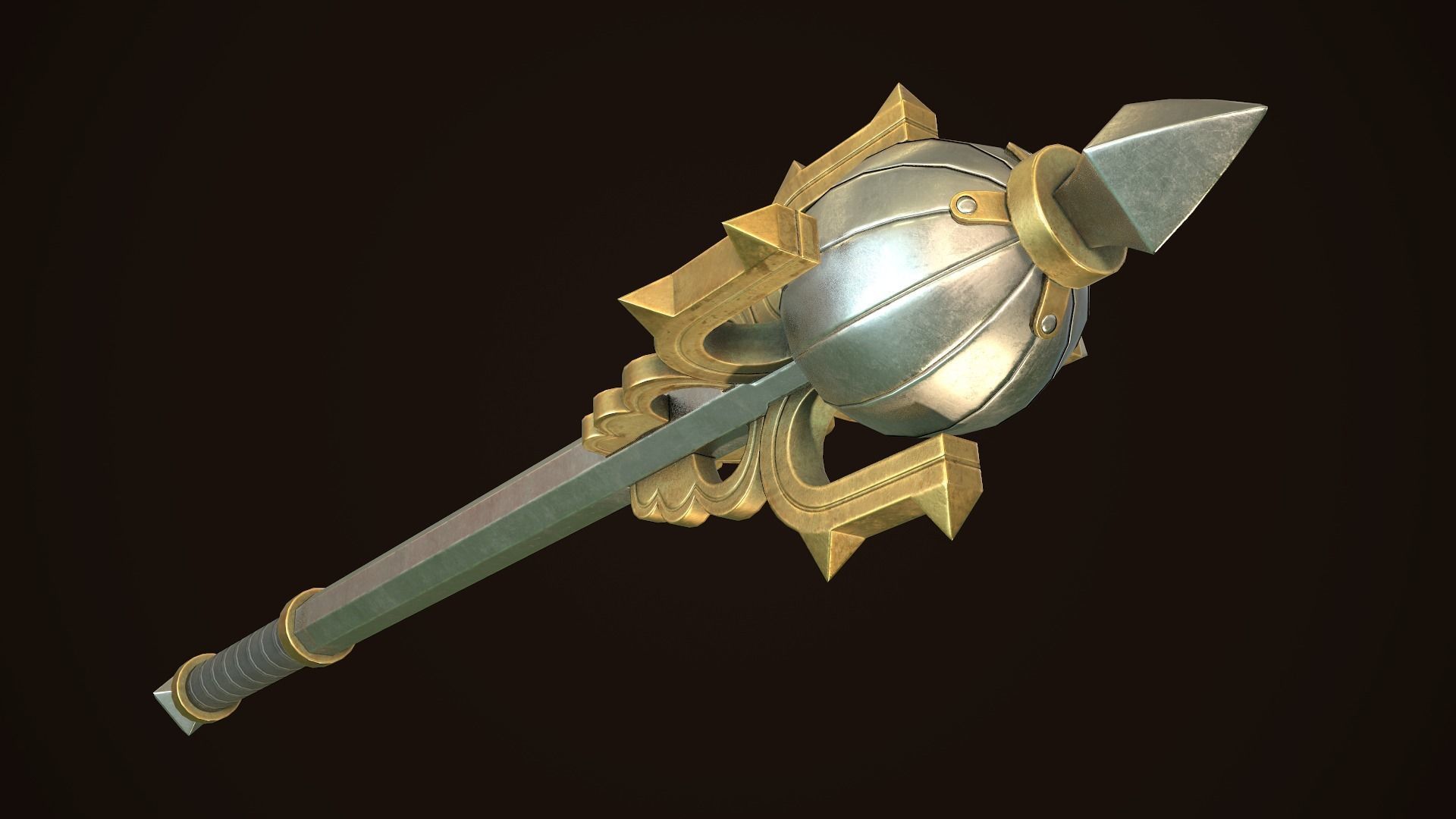 Mace 10 Low-poly 3D model_4