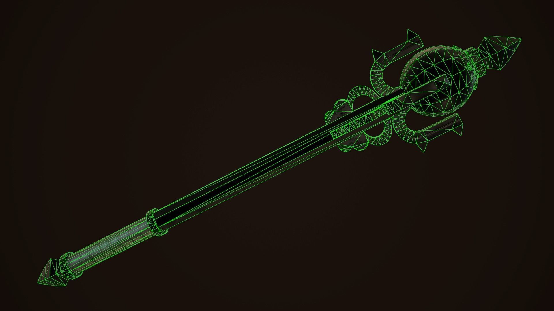 Mace 10 Low-poly 3D model_10