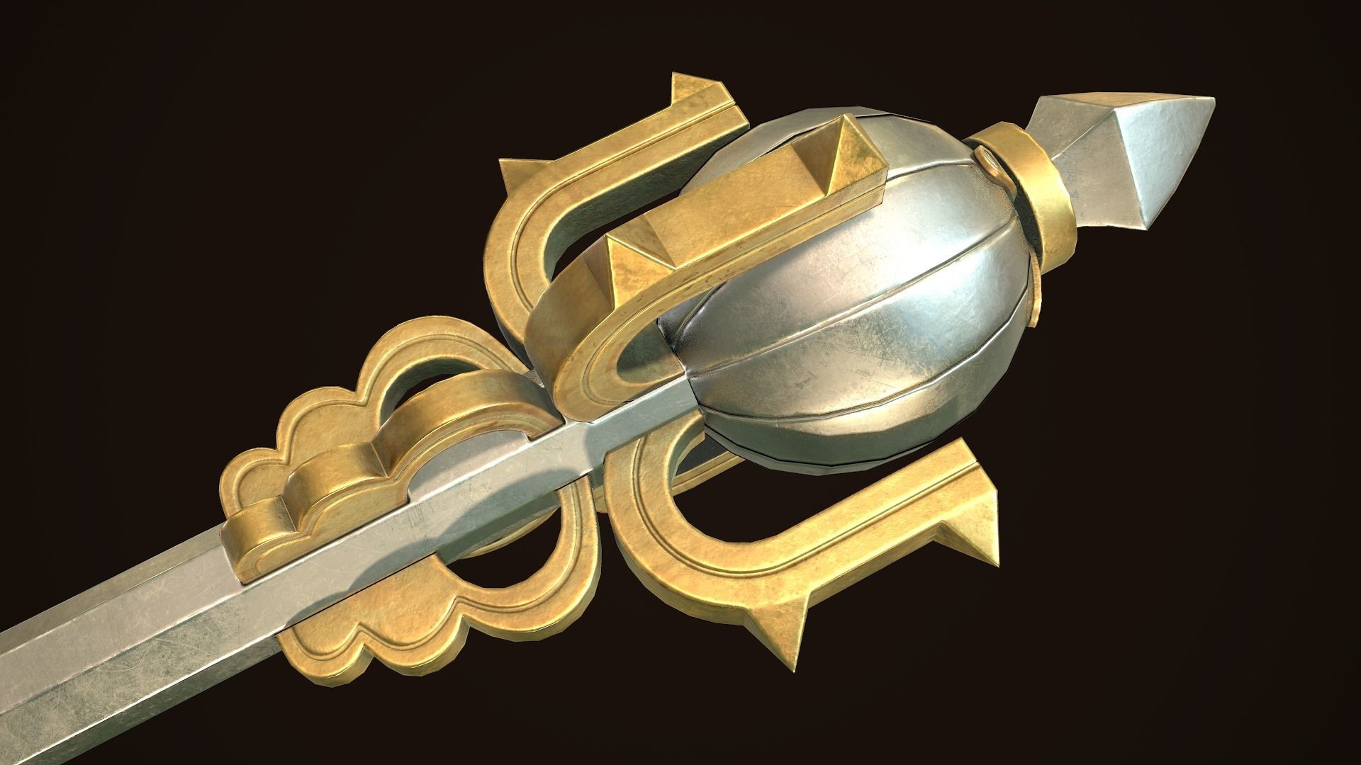 Mace 10 Low-poly 3D model_7