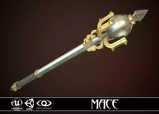 Mace 10 Low-poly 3D model