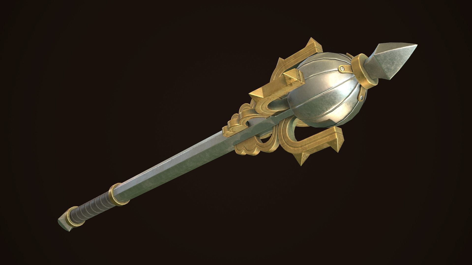 Mace 10 Low-poly 3D model_3