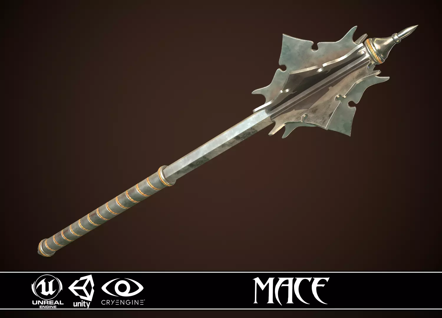 Mace 11 Low-poly 3D model_0