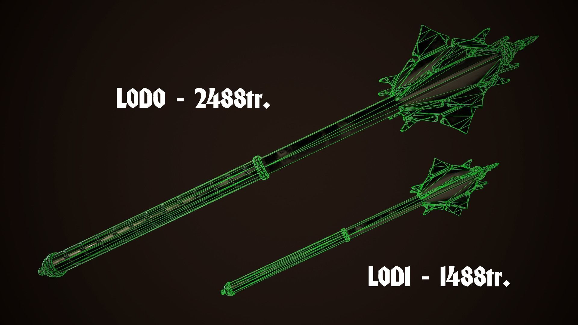 Mace 11 Low-poly 3D model_11