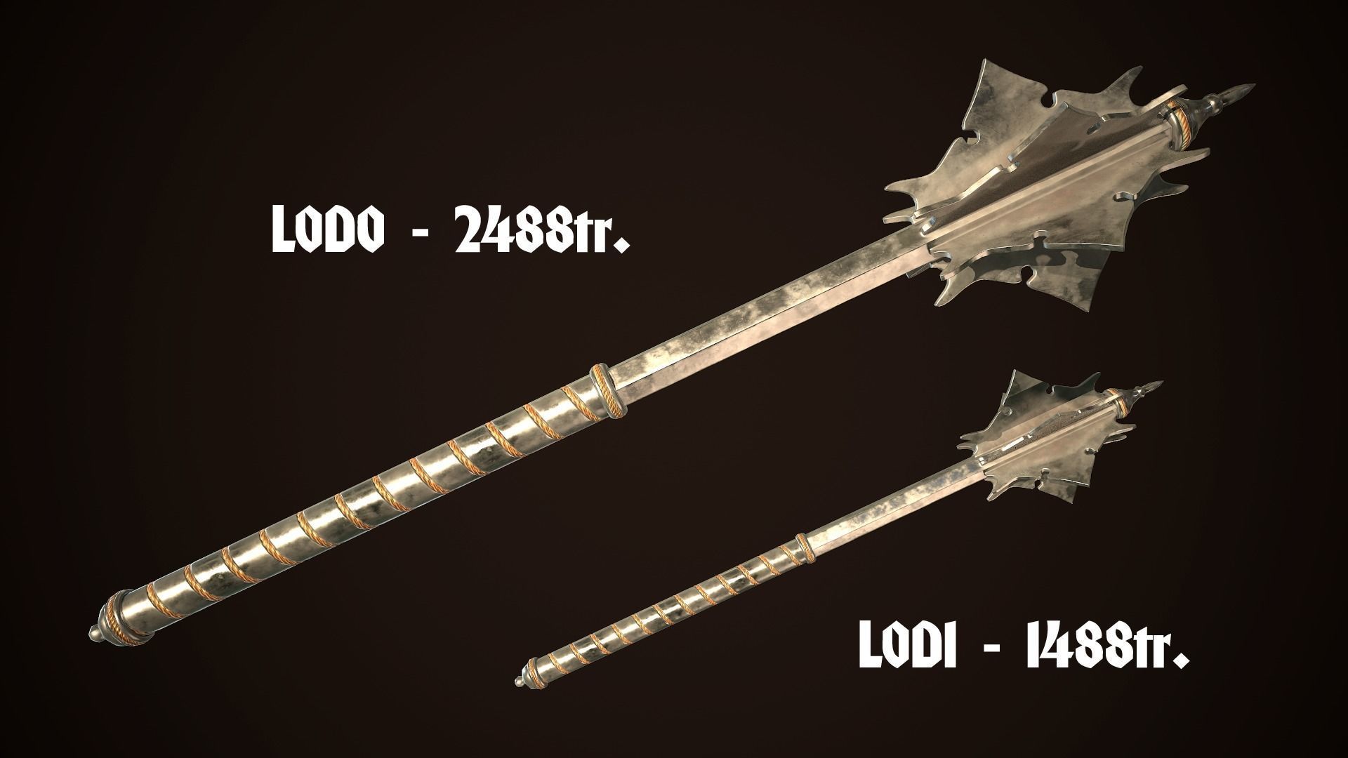 Mace 11 Low-poly 3D model_7