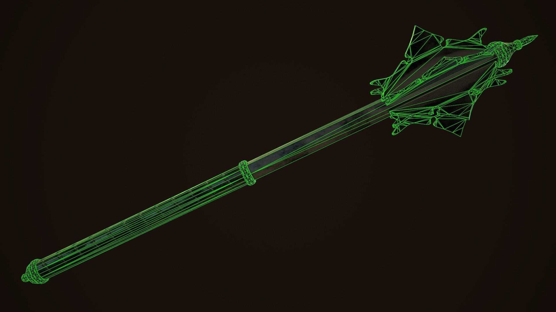 Mace 11 Low-poly 3D model_8