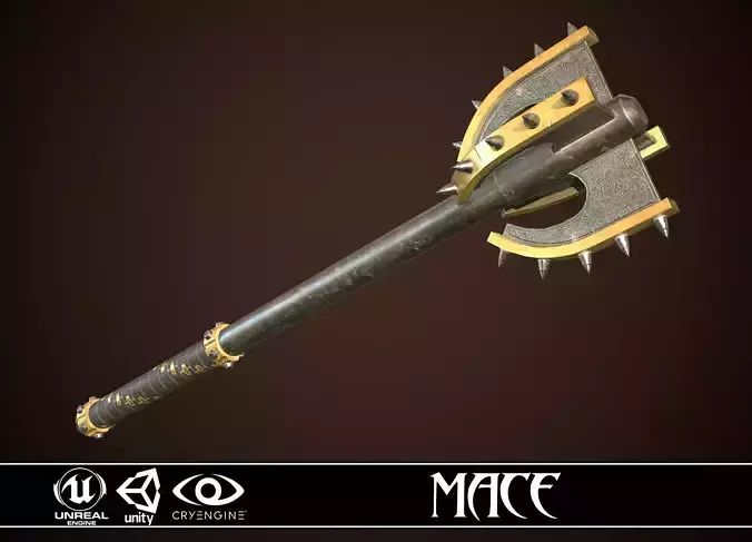 Mace 12 Low-poly 3D model