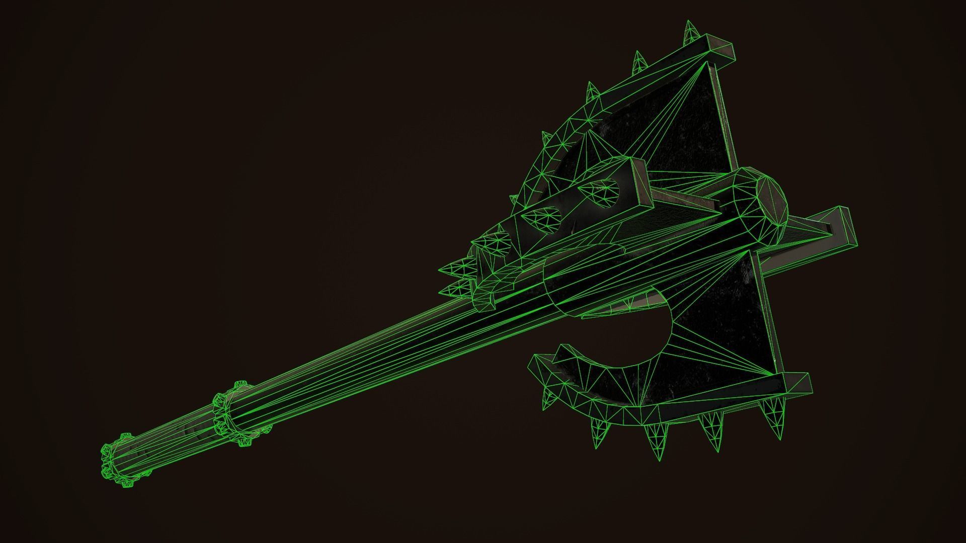 Mace 12 Low-poly 3D model_10