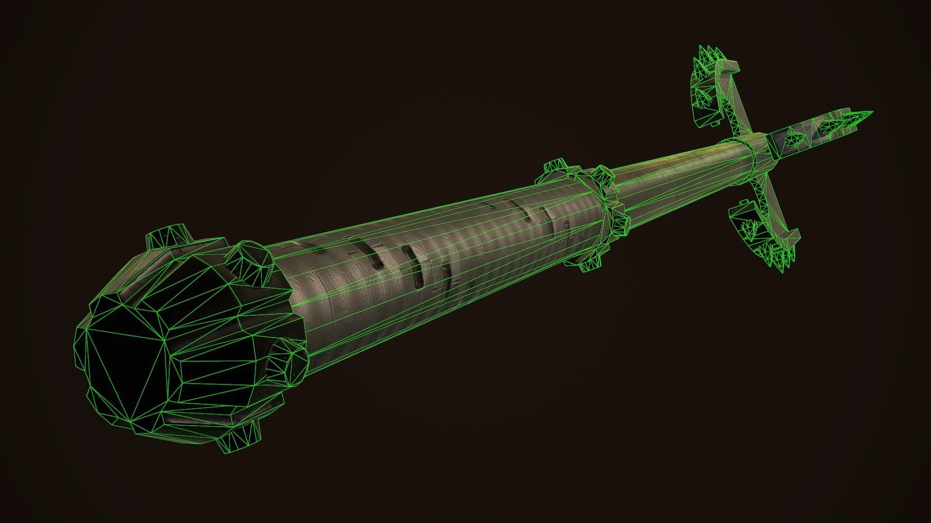 Mace 12 Low-poly 3D model_11